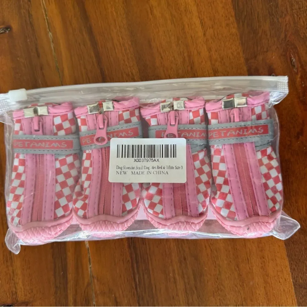 Doggie shoes sz 1 sz 3 please see pics for approximate sizing nib